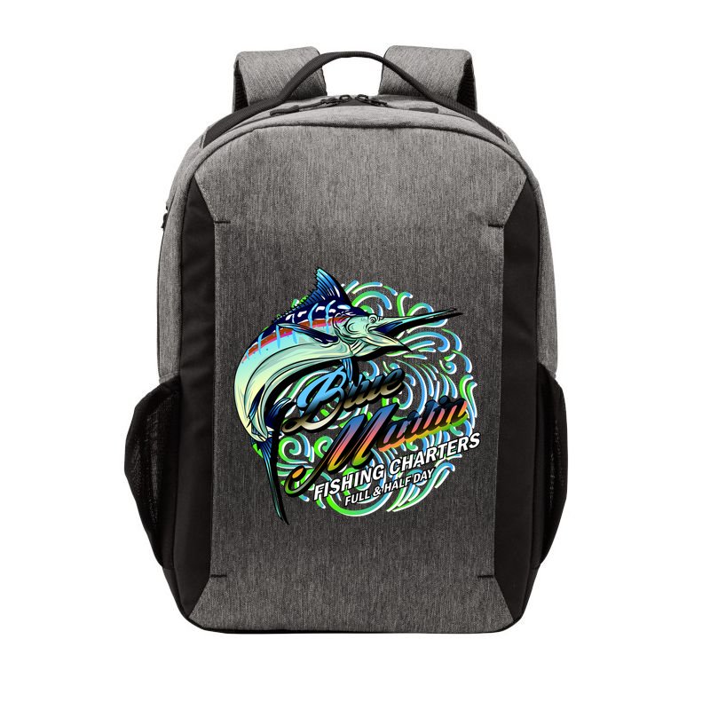 Blue Marlins Fishing Charter Vector Backpack