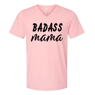 Badass Mama Funny Mom Happy Mothers Day V-Neck T-Shirt