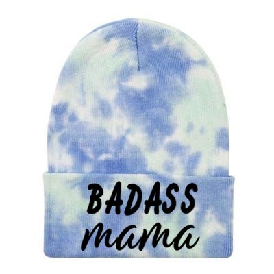 Badass Mama Funny Mom Happy Mothers Day Tie Dye 12in Knit Beanie