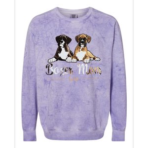 Boxer Mom Fur Life Dog Gifts Colorblast Crewneck Sweatshirt