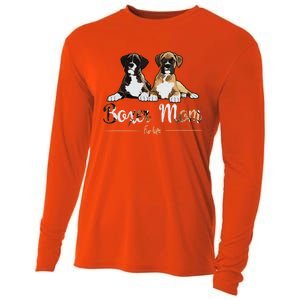 Boxer Mom Fur Life Dog Gifts Cooling Performance Long Sleeve Crew