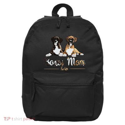 Boxer Mom Fur Life Dog Gifts 16 in Basic Backpack