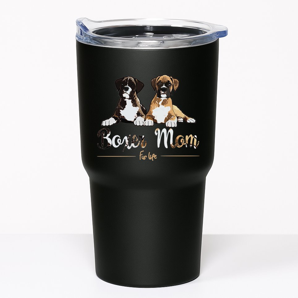 Boxer Mom Fur Life Dog Gifts Tumbler