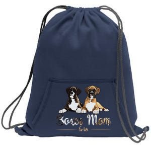 Boxer Mom Fur Life Dog Gifts Sweatshirt Cinch Pack Bag