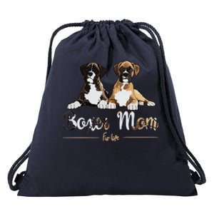 Boxer Mom Fur Life Dog Gifts Drawstring Bag