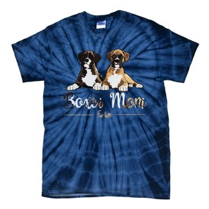 Boxer Mom Fur Life Dog Gifts Tie-Dye T-Shirt