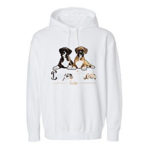 Boxer Mom Fur Life Dog Gifts Garment-Dyed Fleece Hoodie