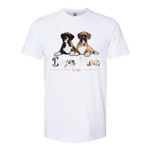 Boxer Mom Fur Life Dog Gifts Softstyle CVC T-Shirt