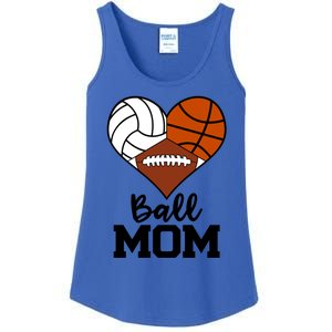 Ball Mom Funny Volleyball Basketball Football Player Mom Meaningful Gift Ladies Essential Tank