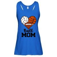 Ball Mom Funny Volleyball Basketball Football Player Mom Meaningful Gift Ladies Essential Flowy Tank