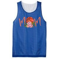 Basketball Mom Floral Funny Mommy Mother's Day Gift Mesh Reversible Basketball Jersey Tank