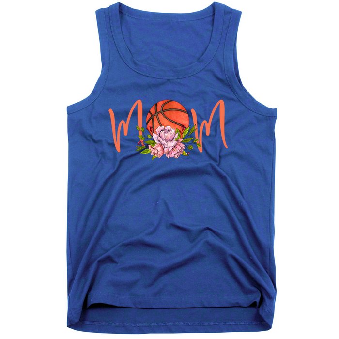 Basketball Mom Floral Funny Mommy Mother's Day Gift Tank Top