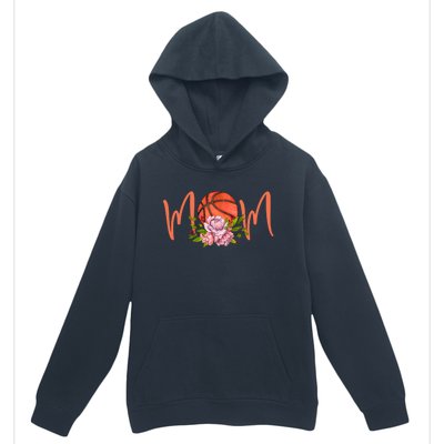 Basketball Mom Floral Funny Mommy Mother's Day Gift Urban Pullover Hoodie