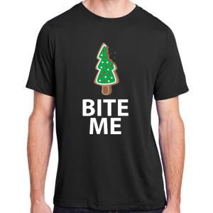 Bite Me Funny Christmas Cookie Xmas Meaningful Gift Adult ChromaSoft Performance T-Shirt