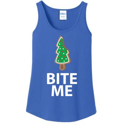 Bite Me Funny Christmas Cookie Xmas Meaningful Gift Ladies Essential Tank