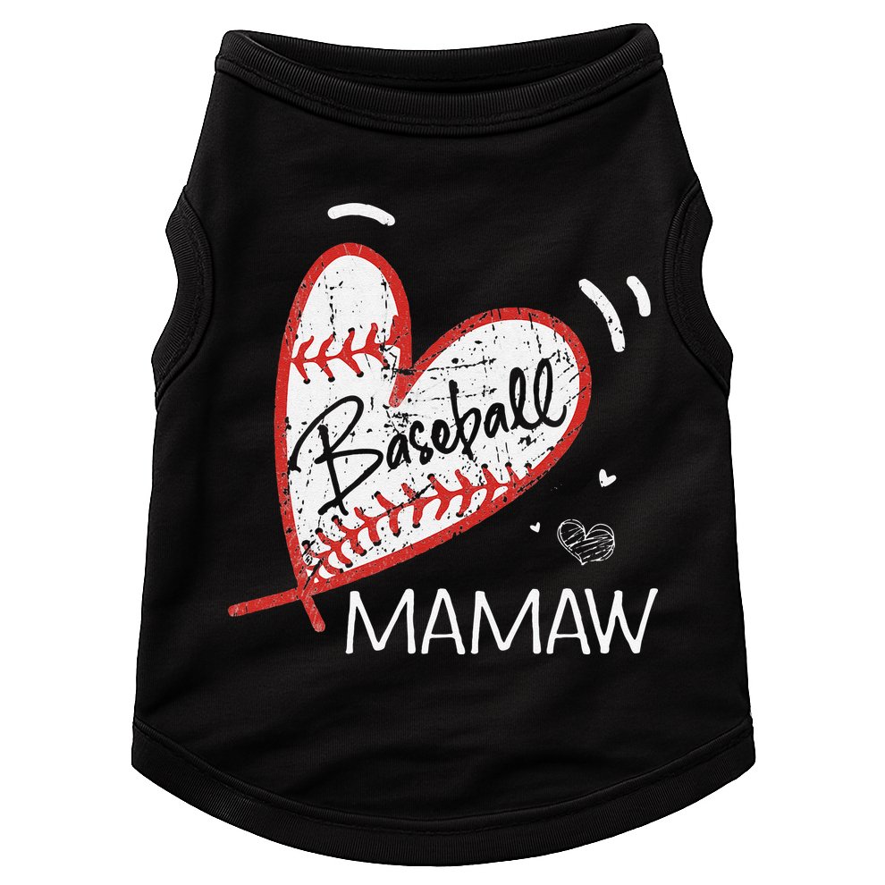 Baseball Mamaw For Grandma Women Mother's Day Gifts Doggie Tank