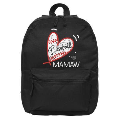 Baseball Mamaw For Grandma Women Mother's Day Gifts 16 in Basic Backpack