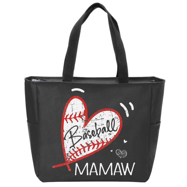 Baseball Mamaw For Grandma Women Mother's Day Gifts Zip Tote Bag