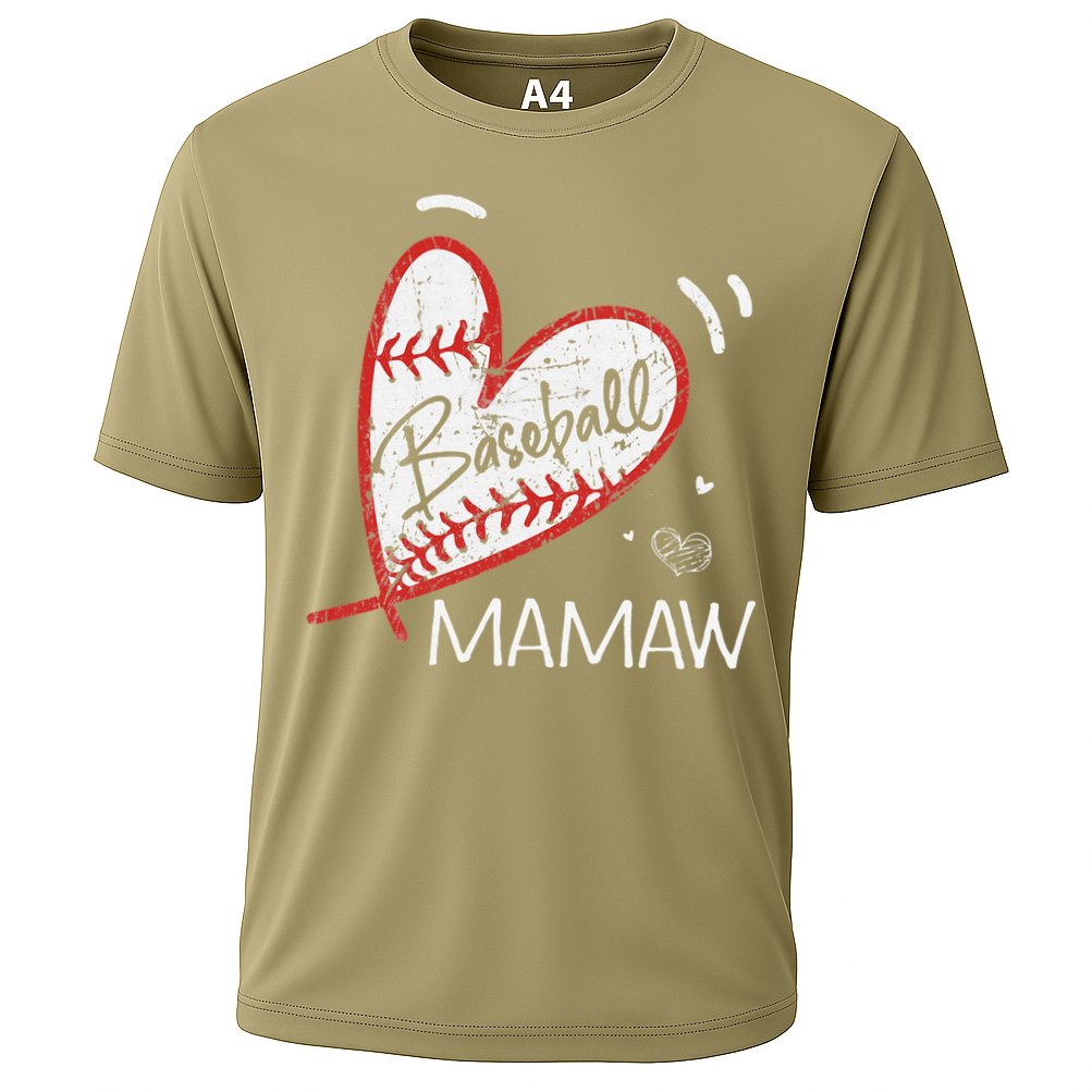 Baseball Mamaw For Grandma Women Mother's Day Gifts Cooling Performance Crew T-Shirt