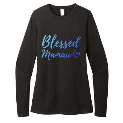 Blessed Mamaw Funny Gift Christmas Family Matching Thanksgiving Cute Gift Womens CVC Long Sleeve Shirt