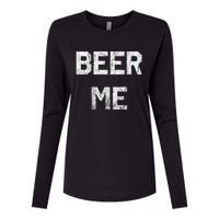 Beer Me Funny Beer Drinking Womens Cotton Relaxed Long Sleeve T-Shirt