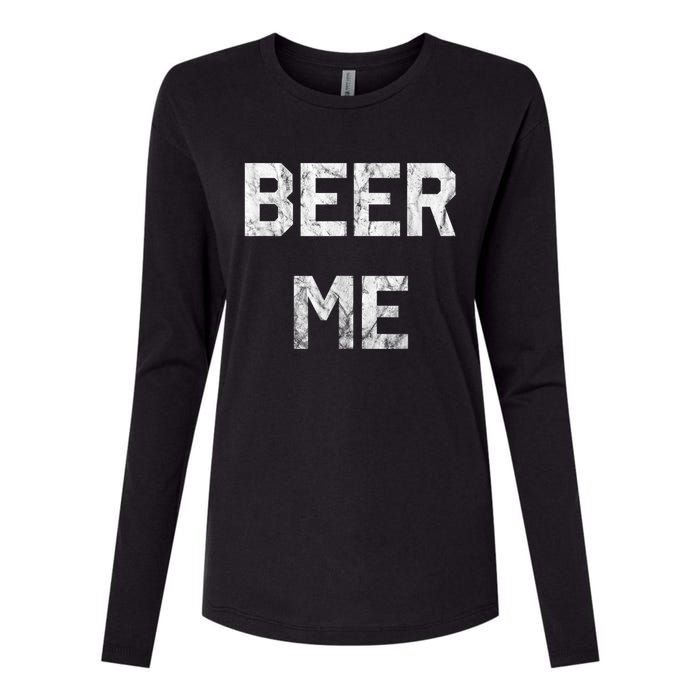 Beer Me Funny Beer Drinking Womens Cotton Relaxed Long Sleeve T-Shirt