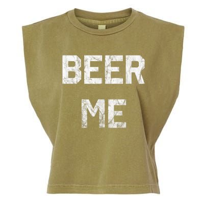 Beer Me Funny Beer Drinking Garment-Dyed Women's Muscle Tee