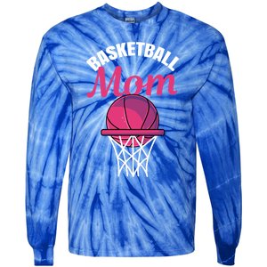 Basketball Mom For Basketball Team Player Cute Gift Tie-Dye Long Sleeve Shirt