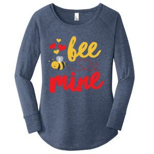 Bee Mine Funny Gift Bees Cute Valentines Day Gift Women's Perfect Tri Tunic Long Sleeve Shirt