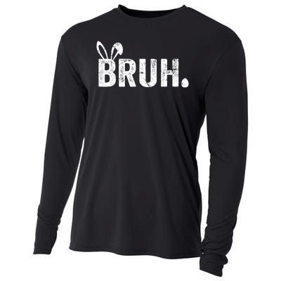 Bruh Meme Funny Saying Bro Greeting Easter Day Cooling Performance Long Sleeve Crew