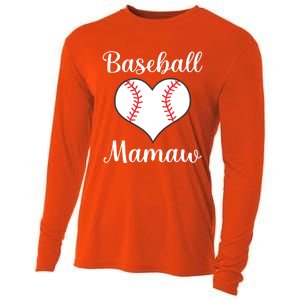 Baseball Mamaw Funny Gift Cooling Performance Long Sleeve Crew