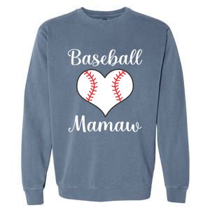 Baseball Mamaw Funny Gift Garment-Dyed Sweatshirt