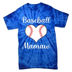 Baseball Mamaw Funny Gift Tie-Dye T-Shirt