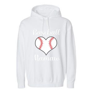 Baseball Mamaw Funny Gift Garment-Dyed Fleece Hoodie