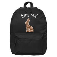 Bite Me Funny Chocolate Easter Bunny 16 in Basic Backpack