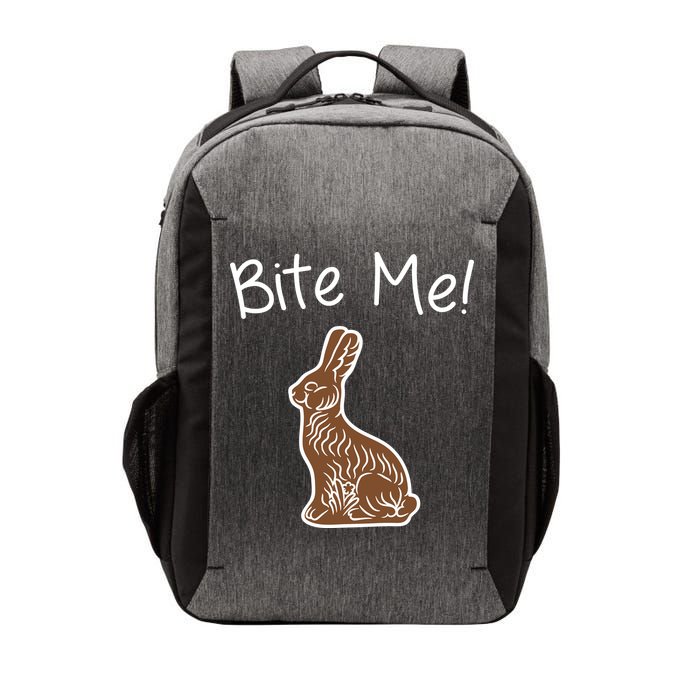 Bite Me Funny Chocolate Easter Bunny Vector Backpack