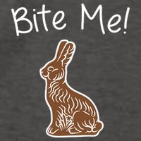 Bite Me Funny Chocolate Easter Bunny Vector Backpack
