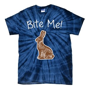 Bite Me Funny Chocolate Easter Bunny Tie-Dye T-Shirt