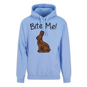 Bite Me Funny Chocolate Easter Bunny Unisex Surf Hoodie