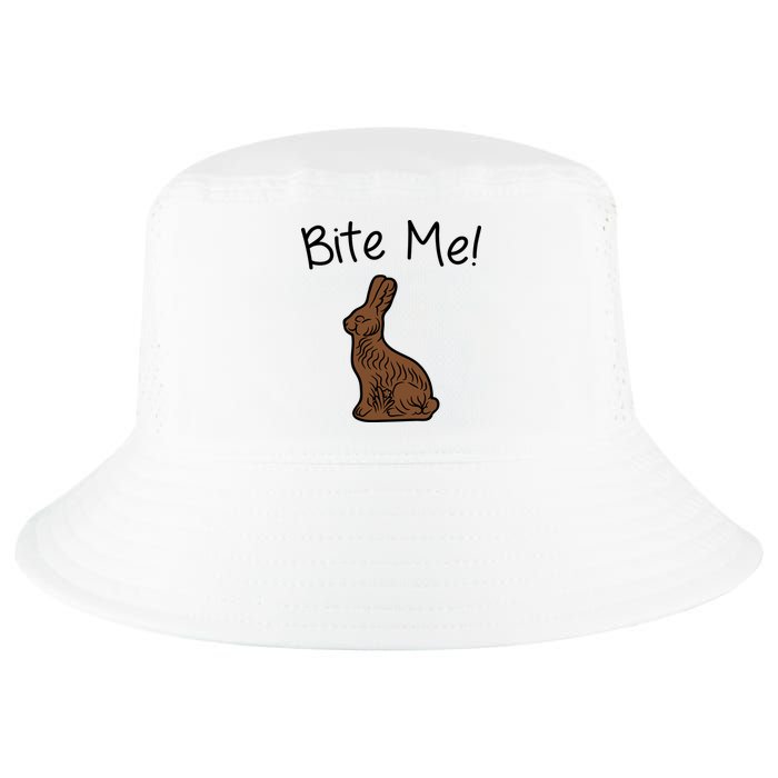 Bite Me Funny Chocolate Easter Bunny Cool Comfort Performance Bucket Hat