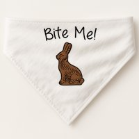 Bite Me Funny Chocolate Easter Bunny USA-Made Doggie Bandana