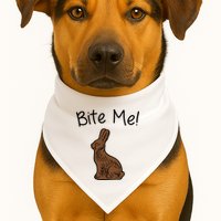 Bite Me Funny Chocolate Easter Bunny USA-Made Doggie Bandana