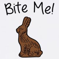 Bite Me Funny Chocolate Easter Bunny USA-Made Doggie Bandana