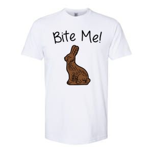 Bite Me Funny Chocolate Easter Bunny Softstyle CVC T-Shirt