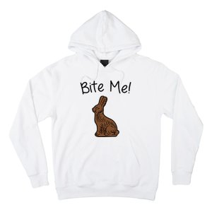 Bite Me Funny Chocolate Easter Bunny Hoodie