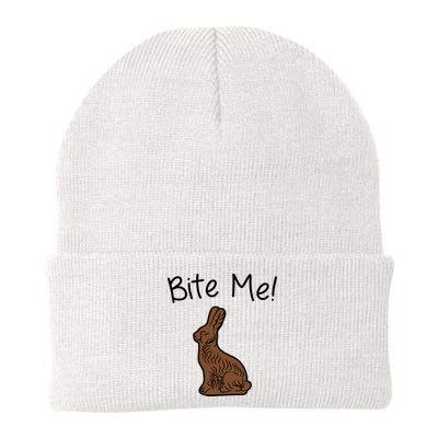 Bite Me Funny Chocolate Easter Bunny Beanie