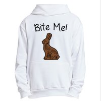 Bite Me Funny Chocolate Easter Bunny Urban Pullover Hoodie