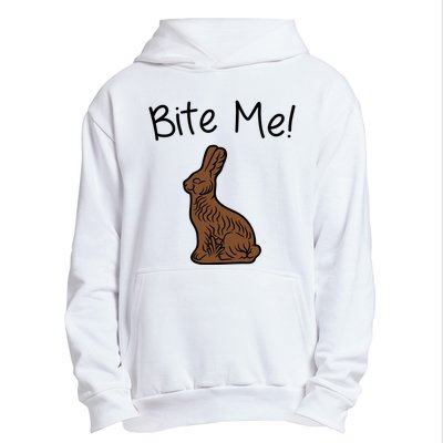 Bite Me Funny Chocolate Easter Bunny Urban Pullover Hoodie