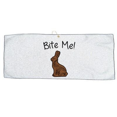 Bite Me Funny Chocolate Easter Bunny Large Microfiber Waffle Golf Towel