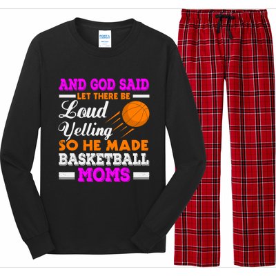 Basketball Mom Funny Basketball Moms Mother Cool Gift Long Sleeve Pajama Set